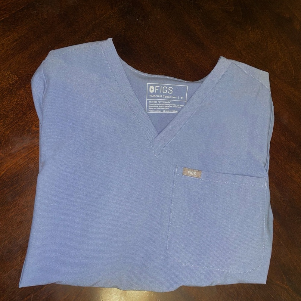 Figs Vapor Blue Scrub Top